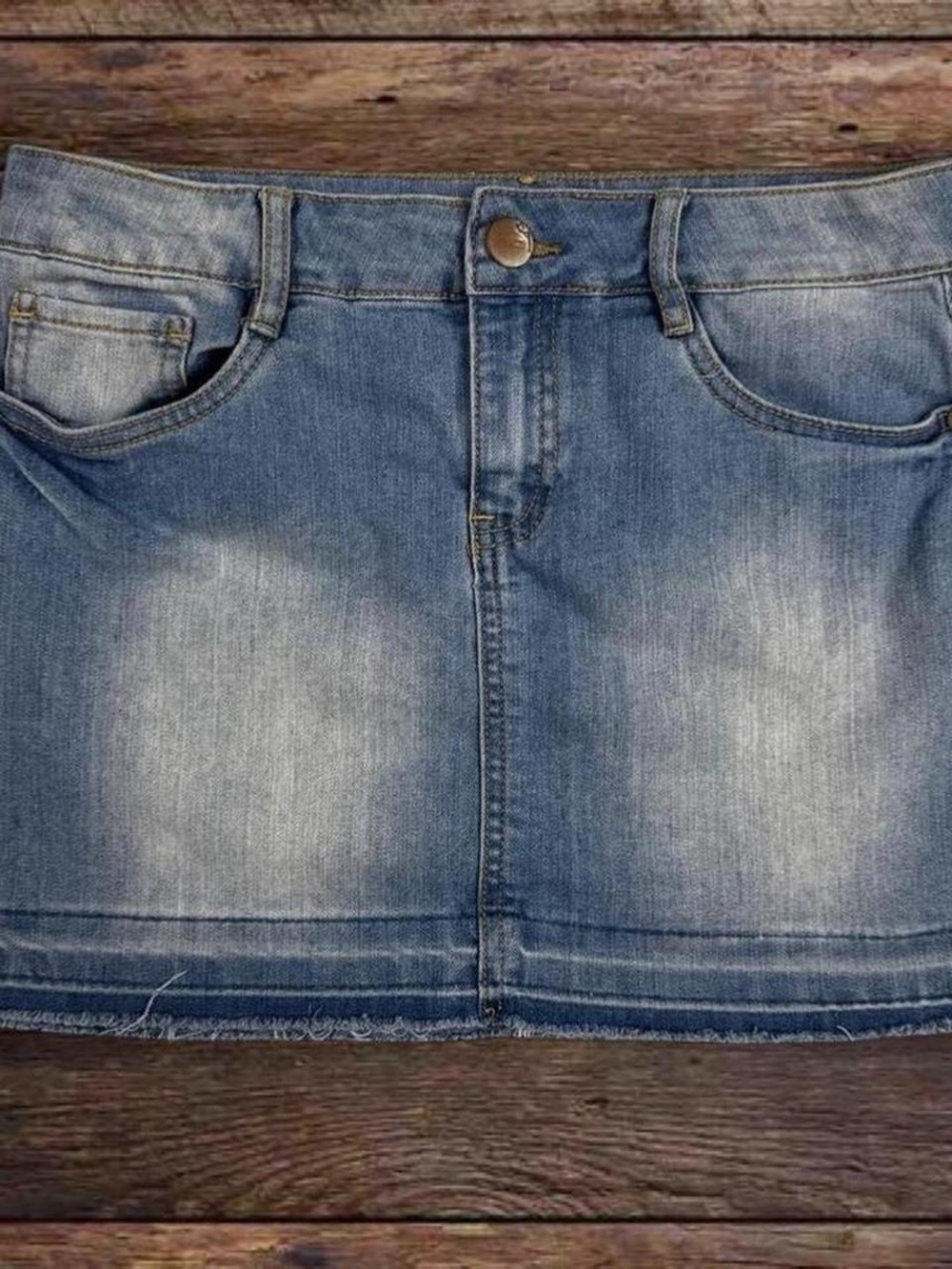 Dollhouse Light Wash Denim Mini Skirt